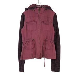 Urban Others Follow Purple Lightweight Hooded Utility Jacket Large